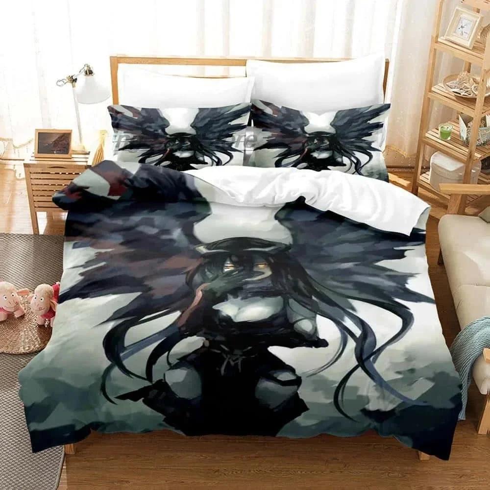 Fashion OVERLORD Bedding Set Single Twin Full Queen King Size Bed Set Adult Kid Bedroom Duvet cover Sets 3D Print Skeleton Anime