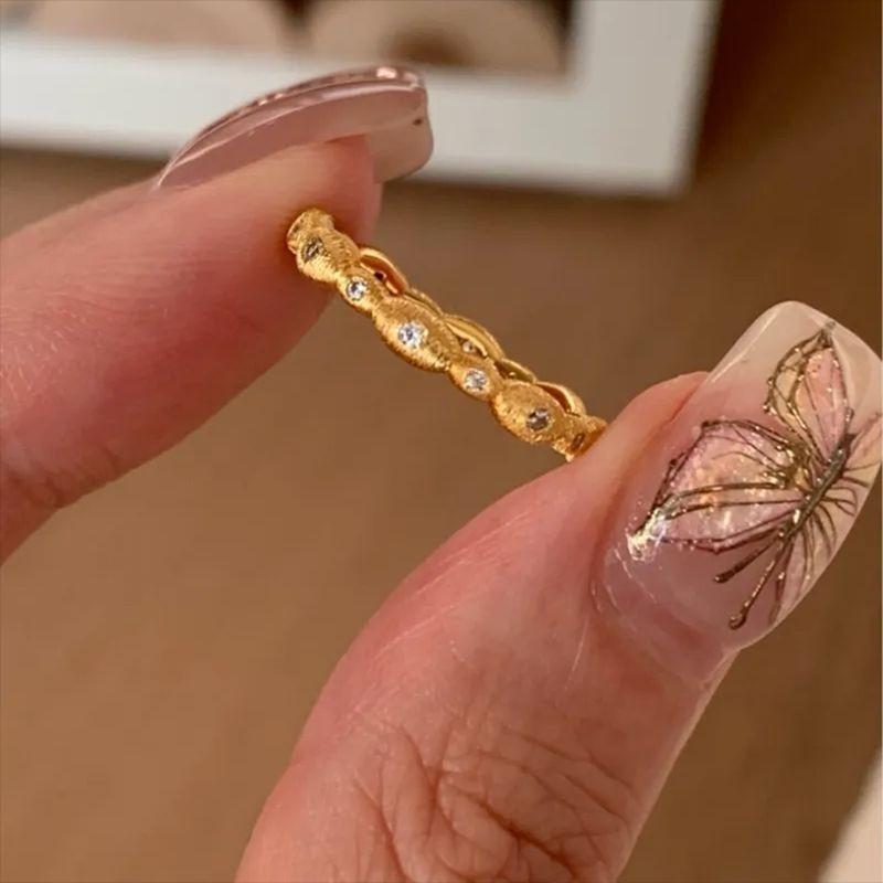 Boutique Copper Unique Ring For Stylish Women With Inlays Beautiful