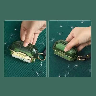 Transparent Double Head Lint Roller Removable Roller Dust Paper With Lid Mini Portable Clothing Bag Lint Roller