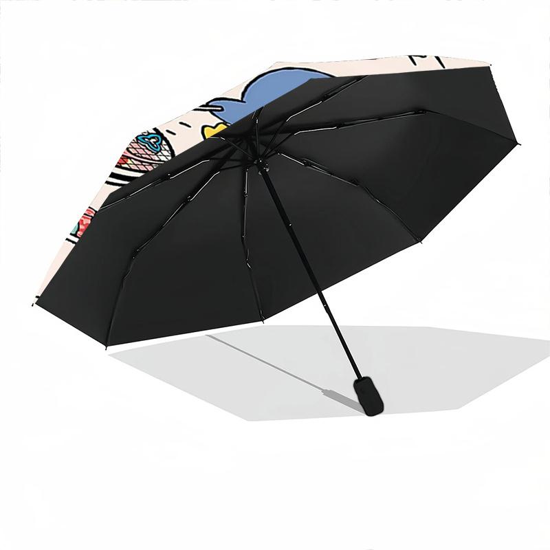 1pc Sanrio Characters Camping Adventure: Automatic Opening/Closing Umbrella with Portable Folding Design, 8-Bone Iron Frame, Outdoor, Festive Gift for