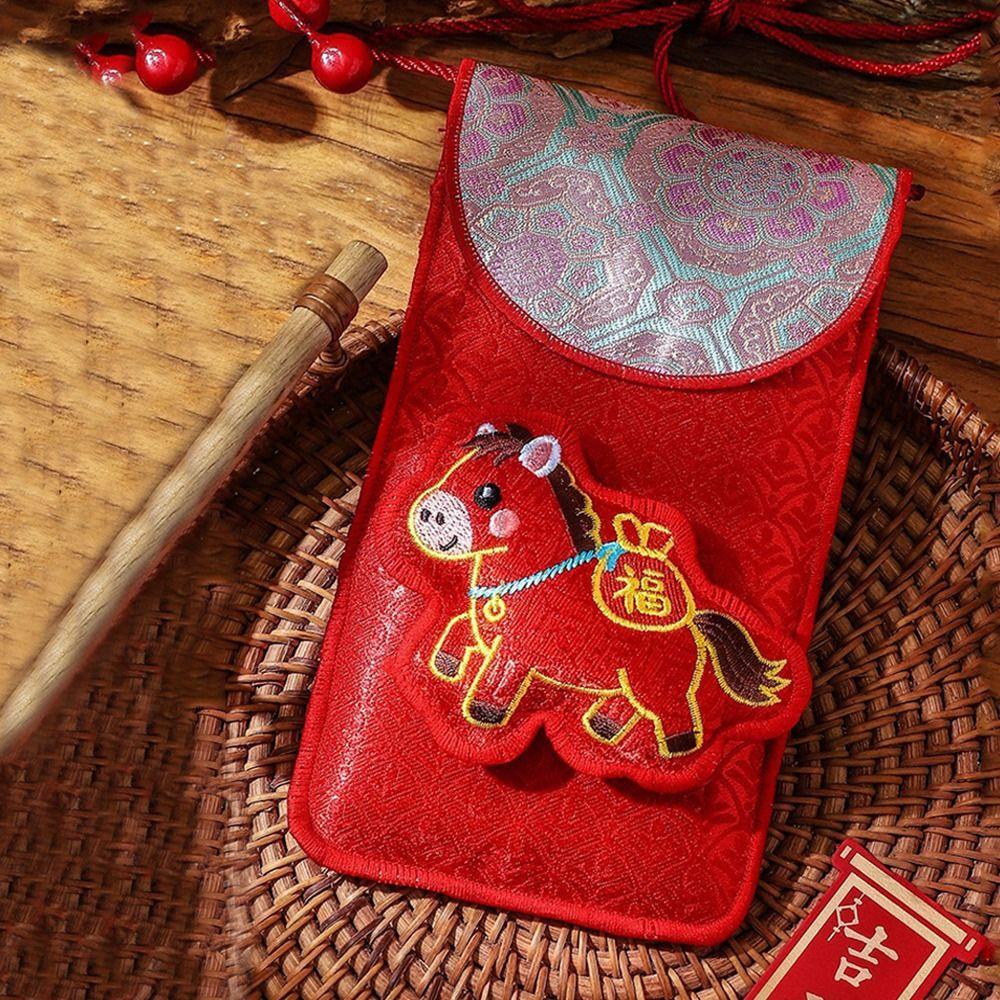Thickened Horse Year Money Envelope Chinese Style Good Lucky Money Bag  Marriage Occasion