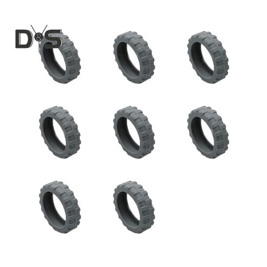 

8 шт. Чехол на колесики для багажа, толстый, снижает шум, защищает колесики от царапин, нескользящий, износостойкий, водонепроницаемый чехол для колес S серый