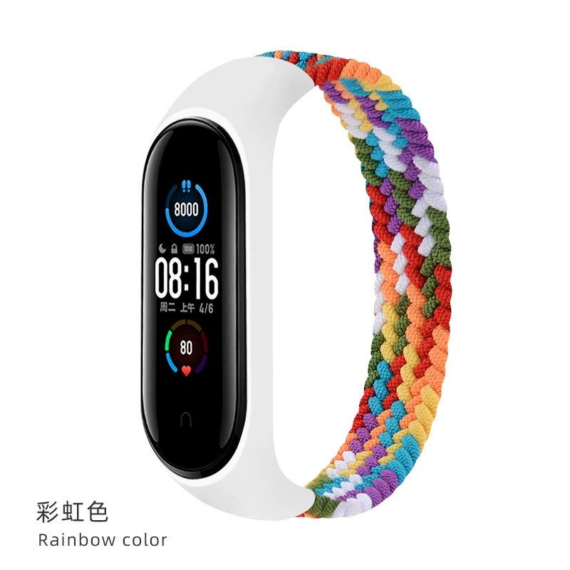 Bracelet for Xiaomi Mi Band 6 7 Strap Nylon Braided Solo Loop Pulseira Bracelet Miband5 Wristband Belt Mi Band 5 4 3 6 Correa