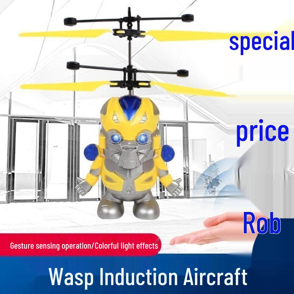 Bumblebee Schwebende Drohne Spielzeug: Sturzfestes Induktions-Helikopter für Kinder