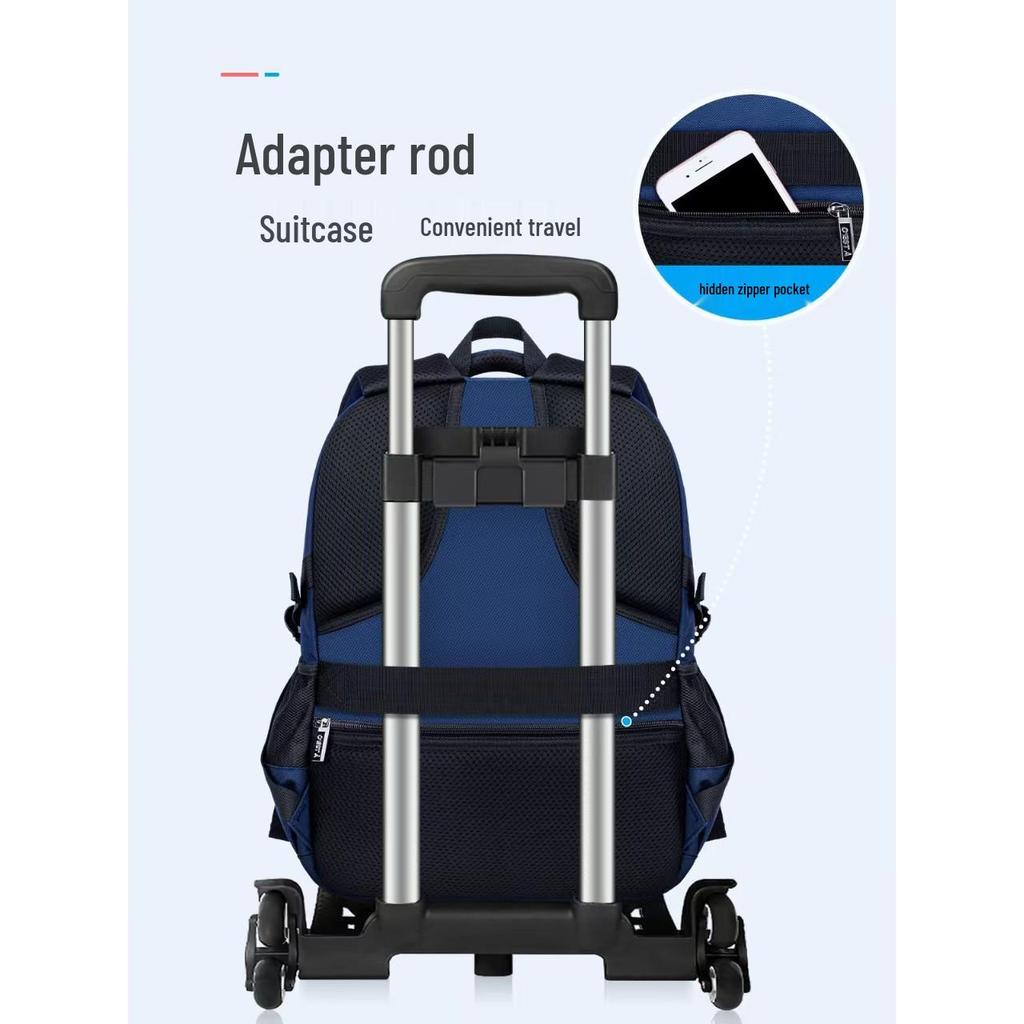 Skolväska med stor kapacitet för pojkar, årskurs 3-6, Första klass till högstadiet, Ny 2025-utgåva