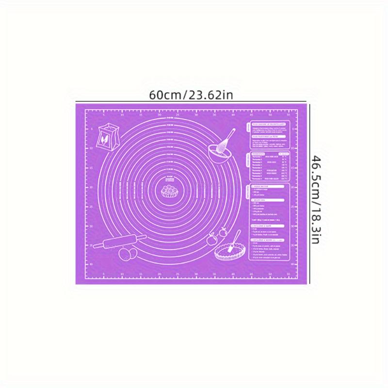 1pc Thick Silicone Baking Mat with Ruler Non-Stick, Dough Mat for Baking, Cookies, Bread Kitchen Tool