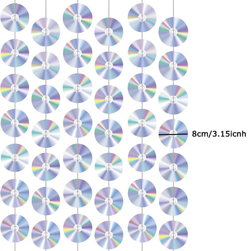 WTEMPO Retro Disco Disc Shape Design Festival Party Event Decorations Creative DIY Perform/Concert/Music Exchange Meeting Background Decorations,