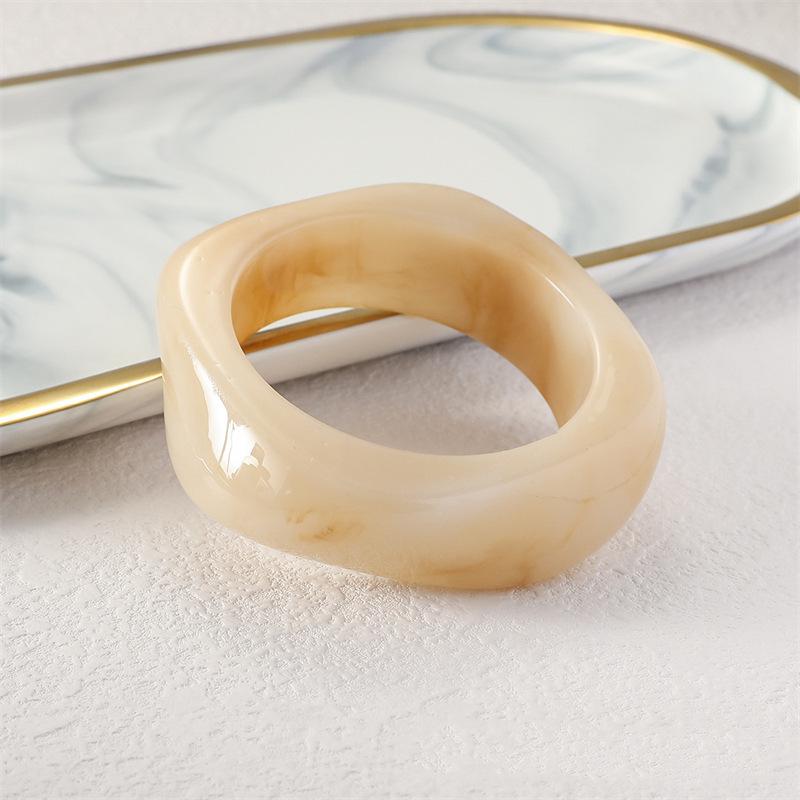 Irregular Gradient Translucent Acrylic Geometric Bangle Bracelet