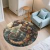 Seahorse,Round Area Rug,Carpet Rug for Living Room Bedroom Sofa Playroom Decor,Non-slip Floor Mat