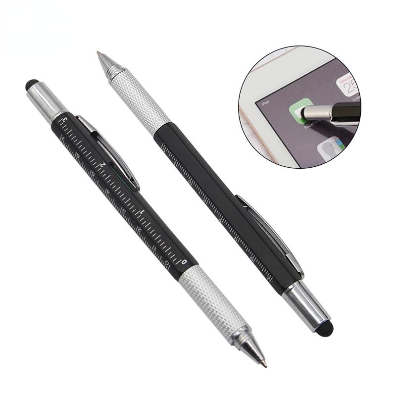 7 in1 Multifunction Ballpoint Pen with Modern Handheld Tool Measure Technical Ruler Screwdriver Touch Screen Stylus Spirit Level