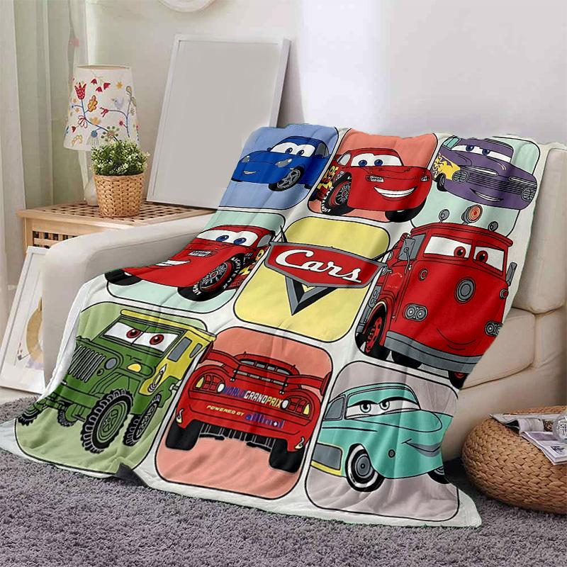 1pc Mcqueen Flannel Blanket Soft Warm Throw Blanket for Bedroom Living Room Bed Travel Camping Picnic Gift. M730058