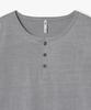 WEST GRAND BOULEVARD Halo Pigment Henley Neck T-Shirt Ash Grey