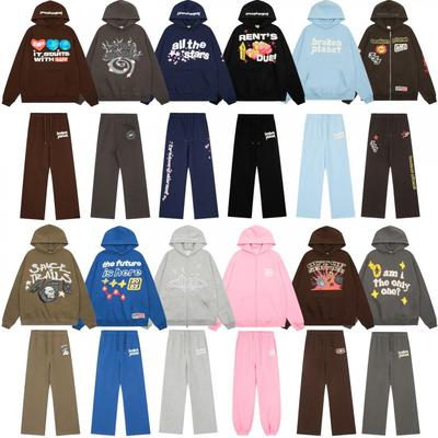 Broken Planet Hoodie Foam Letter Design Loose Casual Streetwear Teens