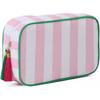 Polyester Striped Makeup Bag With Tassels For Daily Use And Travel Storage