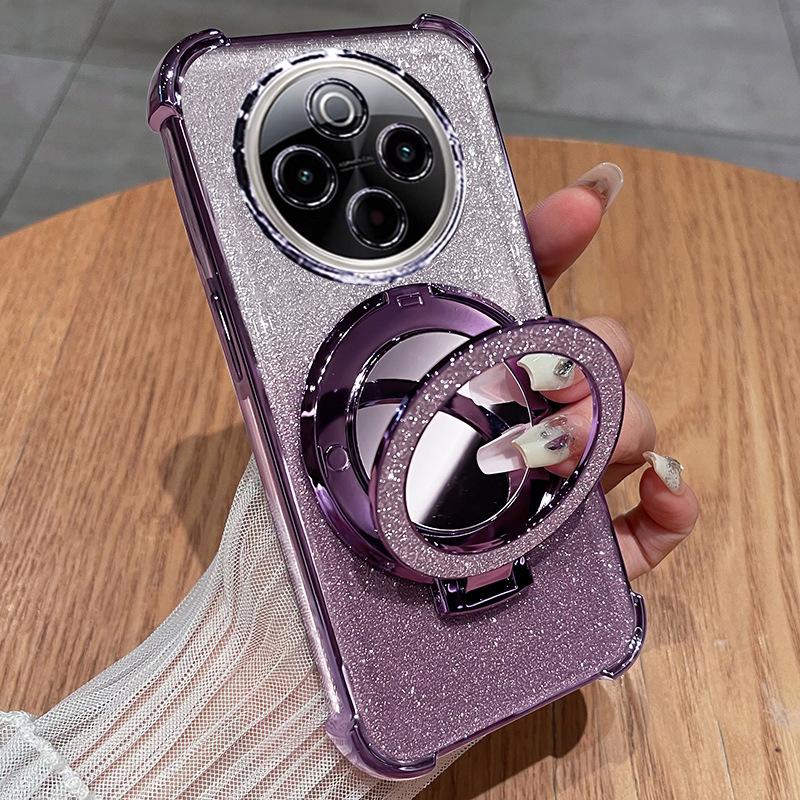 With Lens Film vivoY111 Mobile Phone Case Electroplating Anti-drop Y11S Glitter Mirror Y111 Bracket Protective Cover
