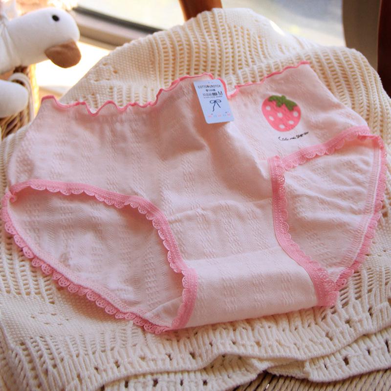 

Mei Meng Очаровательное хлопковое антибактериальное нижнее белье-треугольники для девочек с удлиненной ластовицей - Новинка A201 Medium