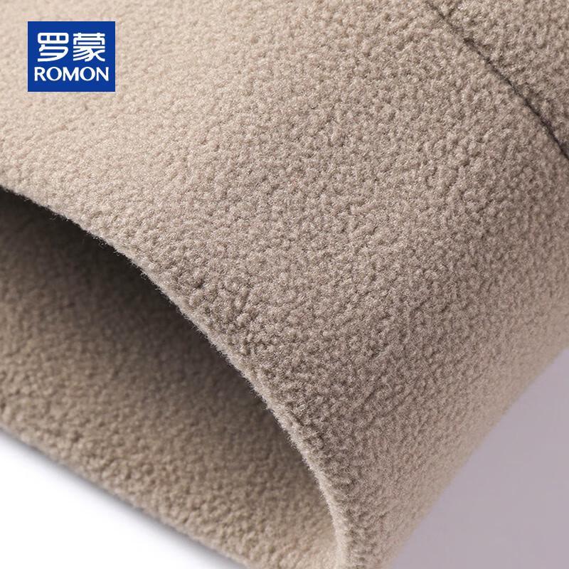 Romon Men's Fleece Lined Stand Collar Cardigan Jacket