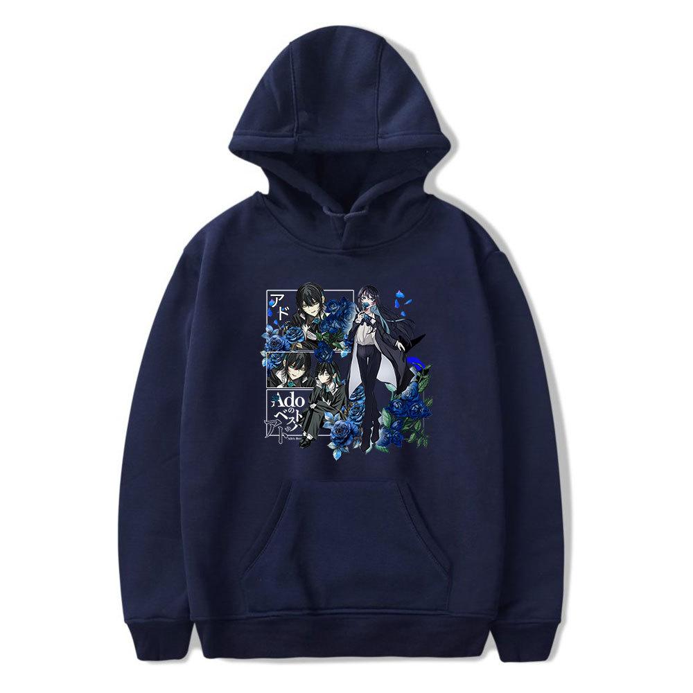 Ado Hoodie for Men Women Cartoon Print Fashion Casual Sweatshirt Autumn Long Sleeve Pullover Outfits Gifts