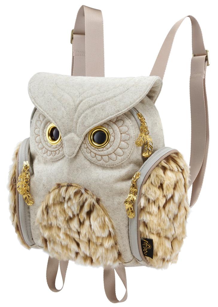 MORN CREATIONS Eule Klassischer Flanellpelz, Weiß, Damen, OW-356