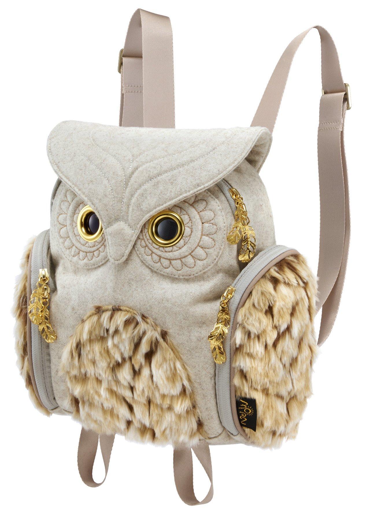 MORN CREATIONS Сова Классический Фланелевый Мех, Белый, Женский, OW-356