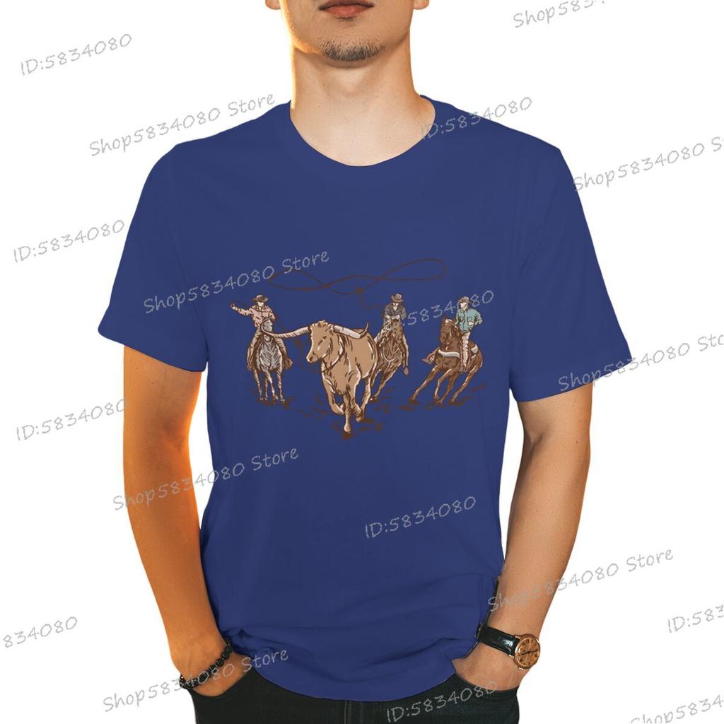 90s Vintage Cowboy TShirts Tops Retro Rodeo Outfit Gifts TieDye Fashion Summer Clothes Wild West Cowboy Short Sleeve Tshirt