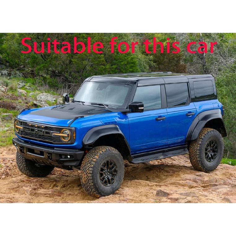 For Ford Bronco 2024 2025 Car Accessories Carbon fiber style Door Handle Cover With Smart Key Hole Catch Cap Trim Molding