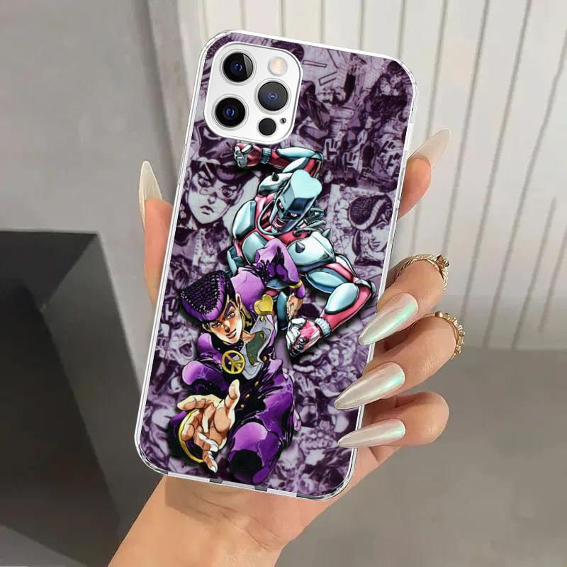 JoJo Bizarre Adventur Anime Phone Case for Iphone 16 15 14 13 12 Mini 11 Pro Max 16E X XS XR 7 Plus 8 SE 2020 Soft Funda Print S