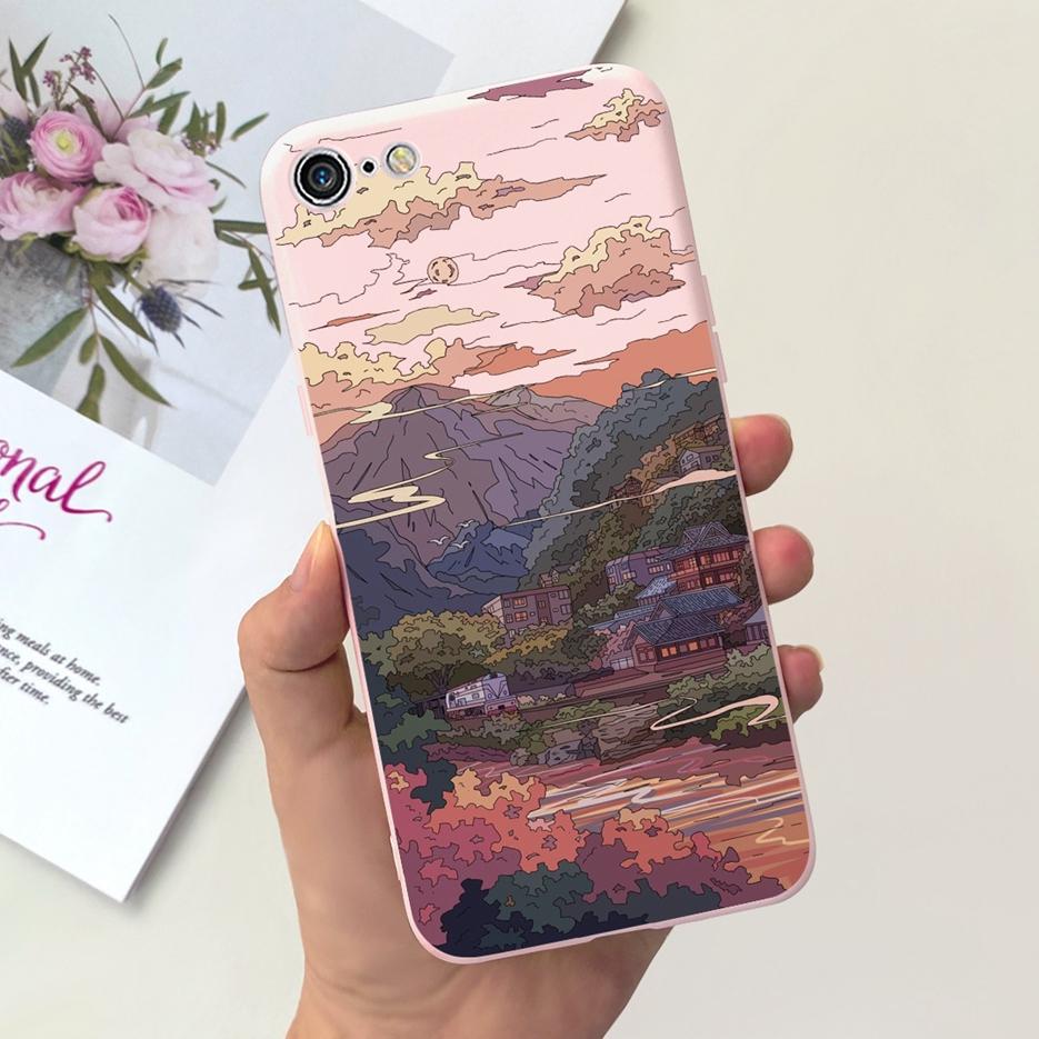 Für Apple iPhone SE 2020 Hülle Stylische Bonbon-Lackierte Rückseite 4,7'' Weiche Silikon-TPU-Handyhülle Für iPhone SE 2022 2020 Fundas