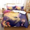 Fashion Anime Hell's Paradise: Jigokuraku Bedding Set Cartoon Three-piece Set Adult Kid Bedroom Duvet Cover Sets Home Textiles