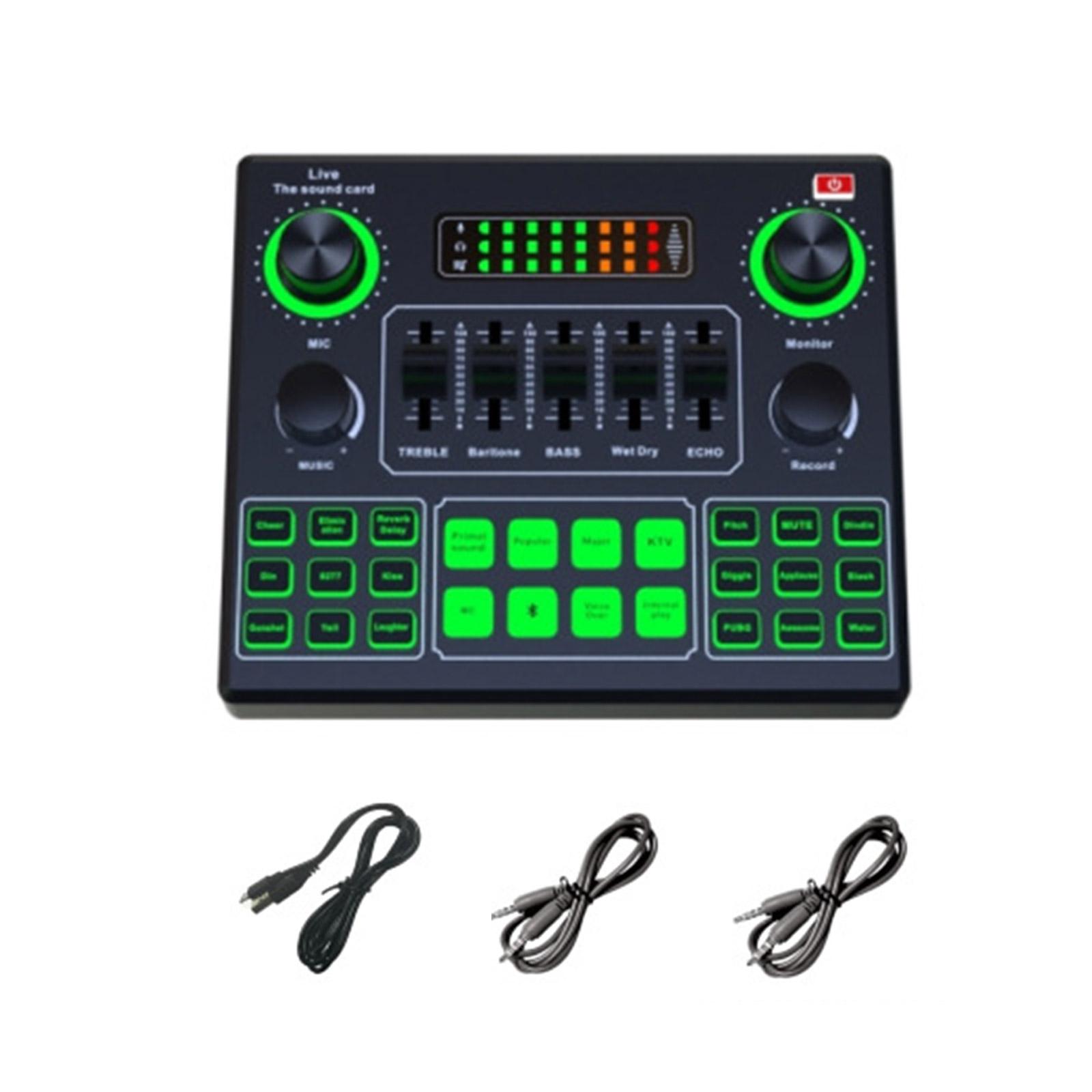 

V9SJ Live Sound Card Wireless Singing Sound Card with Live Broadcast Studio Singing Record Voice Changing 1