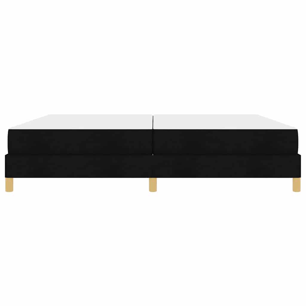 Box Spring Bed with Mattress Black 200 x 200 cm Fabric