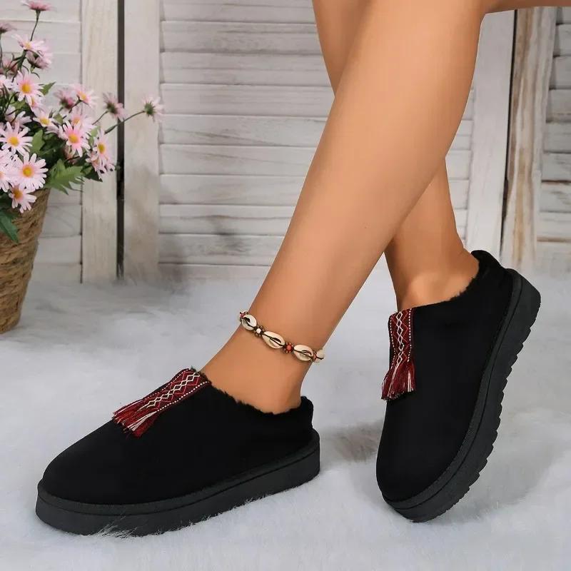 

Botas de nieve gruesas y térmicas para mujer, clásicas, cómodas, botas gruesas, invierno, nueva llegada 2024 36 чёрный