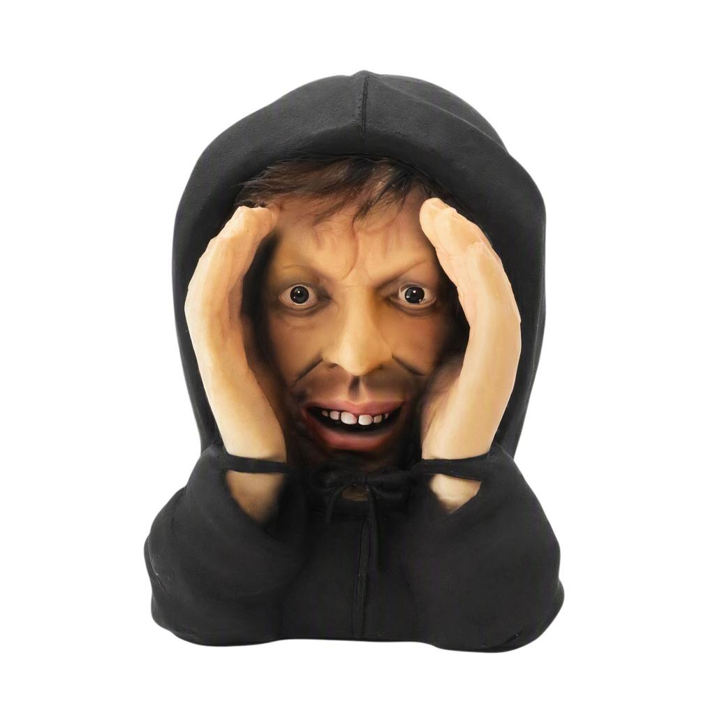 Peeping Stranger Face Window Decor Halloween Creepy Scary Prop Suction Cup 23x20cm