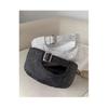High-quality striped flat-top equestrian hat, women's summer thin beret, duckbill cap