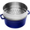 Кокотница Zwilling Staub круглая с пароваркой 26 см тёмно-синяя 5,2 л (40510-604-0)