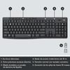 Keyboard and Wireless Mouse Logitech MK295 Grey Spanish Qwerty
