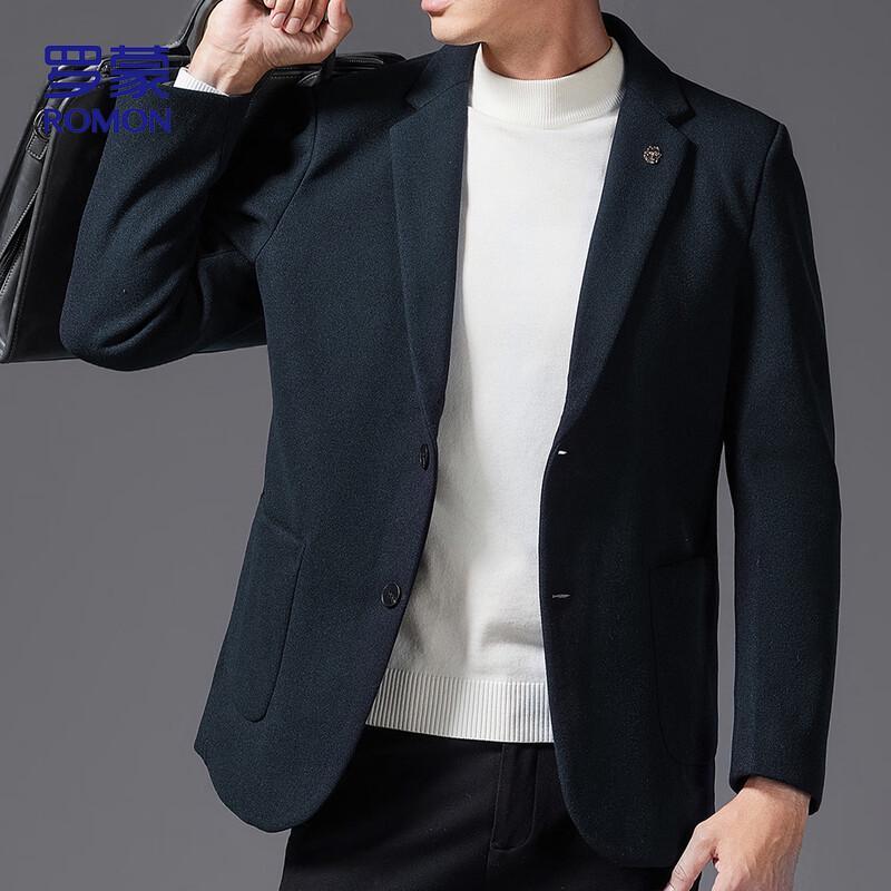 Men's Wool Blend Business Casual Suit Jacket