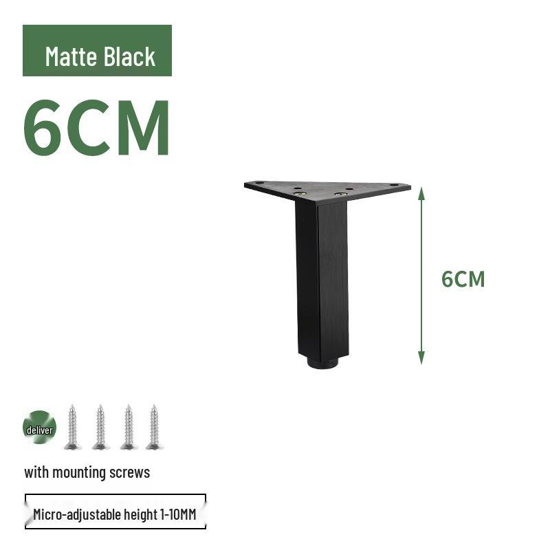 Adjustable Gold/Black Furniture Legs: Aluminum Alloy Support Feet for Bathroom Cabinets and Sofas