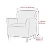 Scratch-Resistant Elastic High Back Sofa Slipcover with Single Armrest for Leisure Chairs
