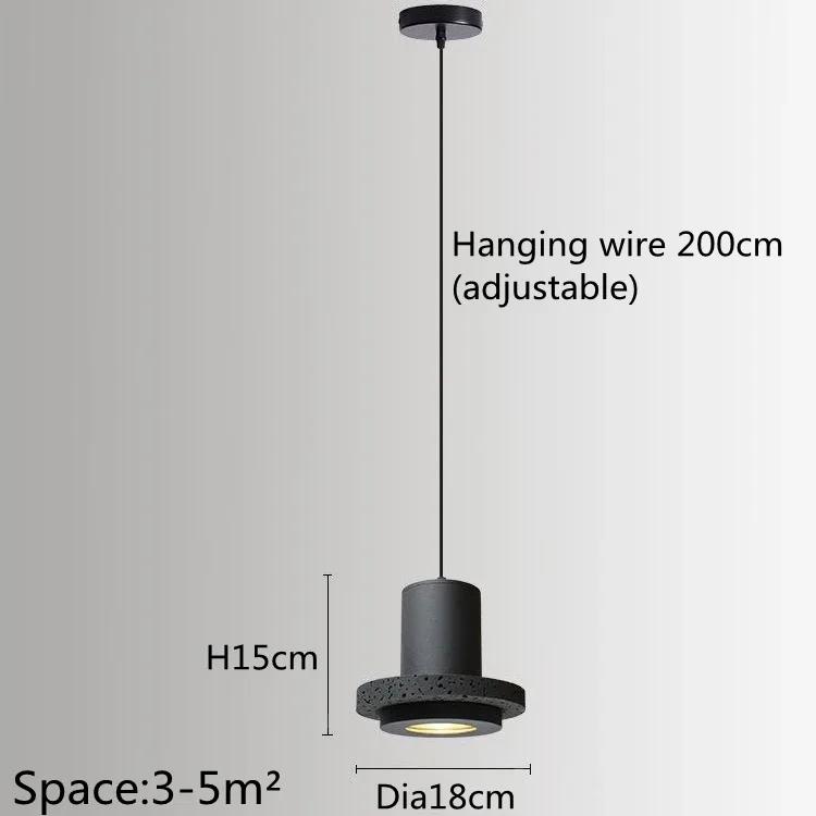 Nordic Art Retro Industrial Pendant Hanging Lamp Black Hole Stone LED Pendel Lamp For Bar Dining Bedroom Design Chandelier