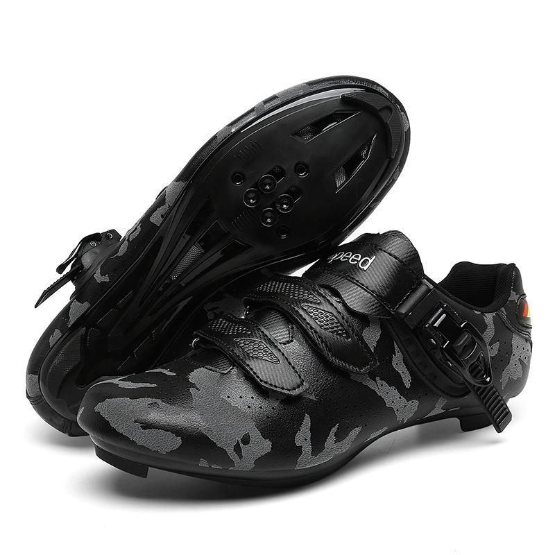 Scarpe da Ciclismo da Esterno Uomo e Donna Adulti Fibbia a Velcro Scarpe da Strada con Attacco Scarpe da Montagna con Attacco Scarpe da Ciclismo Sbloccate