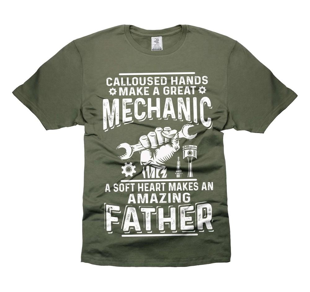 Mens Mechanic T-shirt Mechanic Father Shirt Father s Day Mechanic Gifts Unisex T-Shirt M