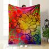 Colorful Mosaic of Irregular Polygons Outlined In Dark Lines. for All Seasons Blanket Lunch Break Throw Gift