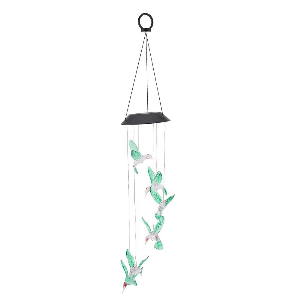 

Trochilus Solar Wind Chimes LED Light Color Changing Pendant Yard Garden Decor