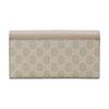 Gucci GG Marmont Gold Logo Snap Closure Long Canvas And Leather Wallet Women wallet Beige Oatmeal 456116AACFE9543