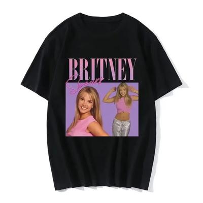 Koszulki z nadrukiem Britney Spears z lat 90. Męskie Damskie Krótki Rękaw Hip Hop T-Shirt Lato Harajuku Topy Odzież Damska