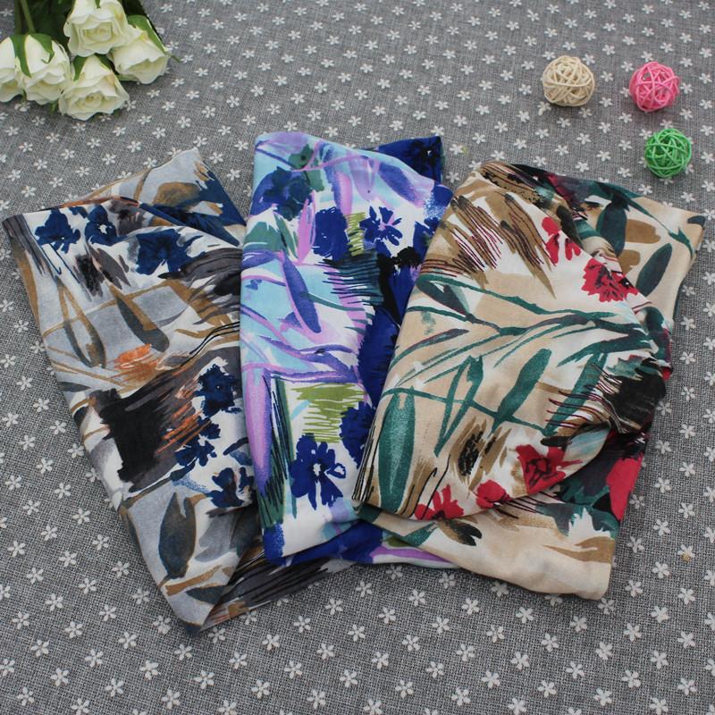 Women Summer Flower Printing Cotton Sunscreen Sun Hat Female Spring Autumn Windproof Warm Multifunctional Bib Cap Headscarf C1