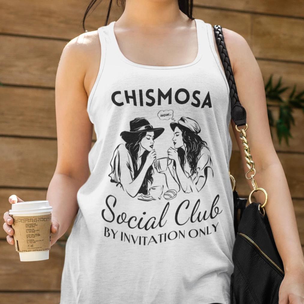 Chismosa Social Club Latina Tank Top Hispanic Heritage Shirt, Cafecito y Chisme 4XL