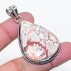 Natural Laguna Lace Agate Gemstone 925 Sterling Silver Pendant 2.01" AP-15851