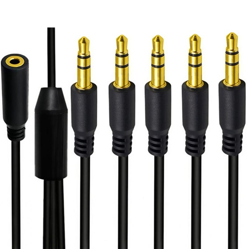 3.5mm Male To Female Audios Cable Gold Plated Connectors Universal Compatibility for Speakers Headphones and Devices